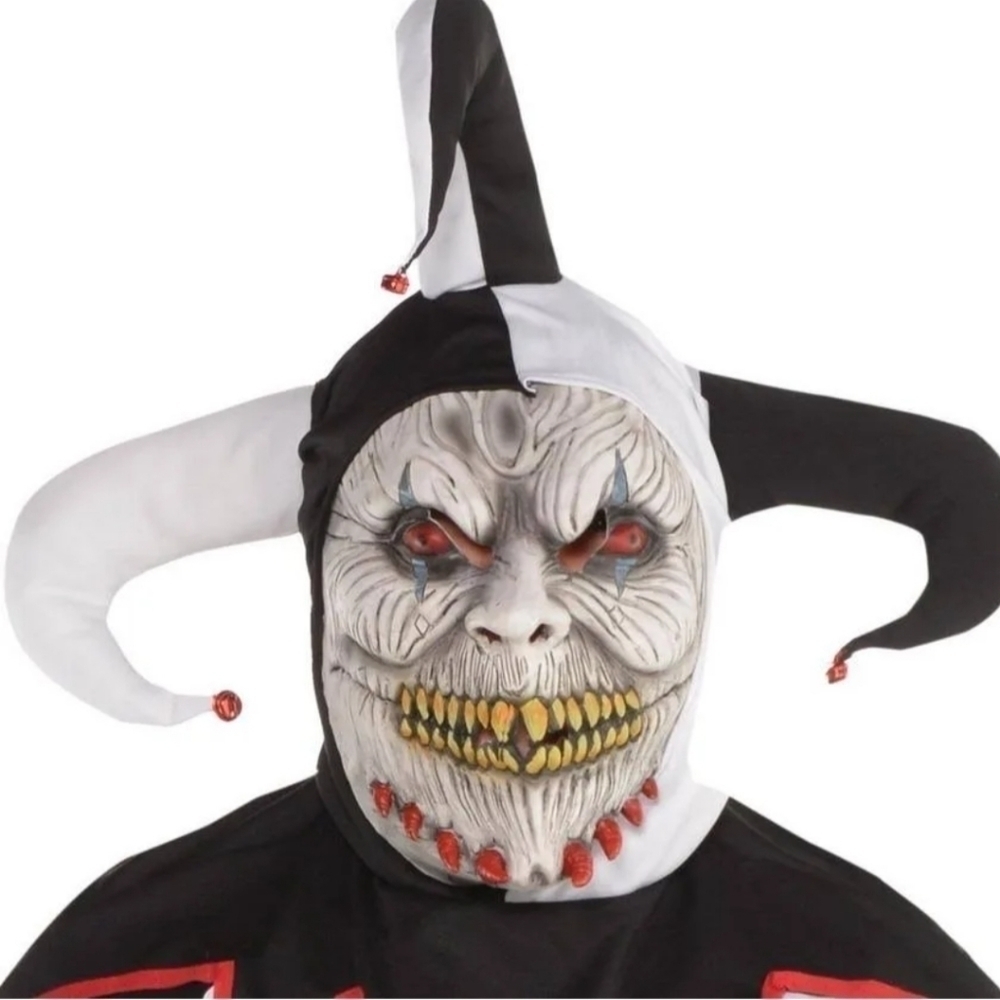 Kids Sinister Jester Halloween Costume Size Large - Picture 4 of 9